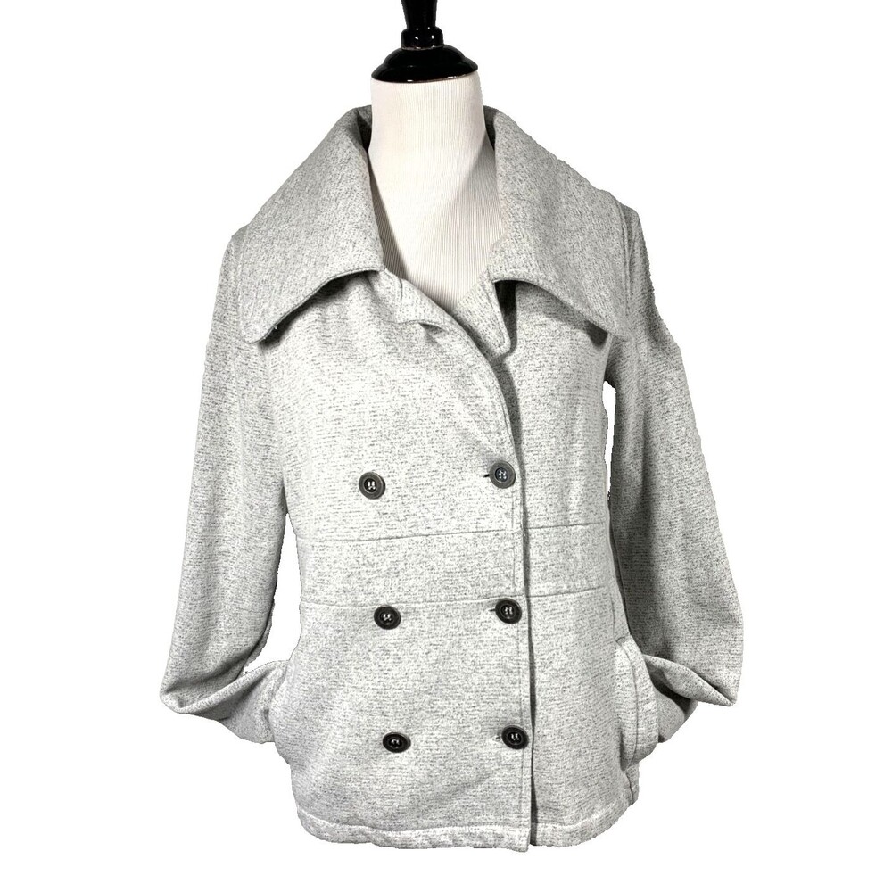Element Sweatshirt Pea Coat Double Breasted Womens XL Gray Streetwear Skater